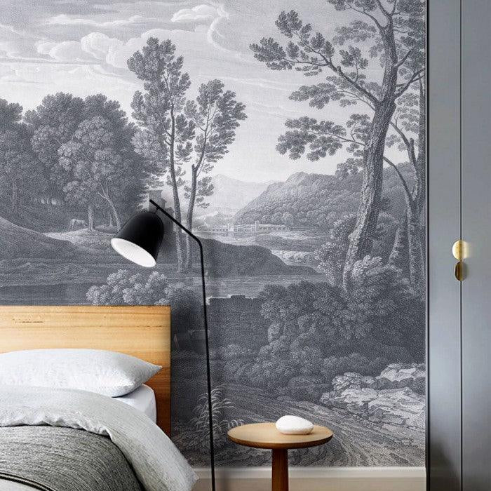 Tapeta Ancient Riverside Grove Blue Wallcolors    Eye on Design