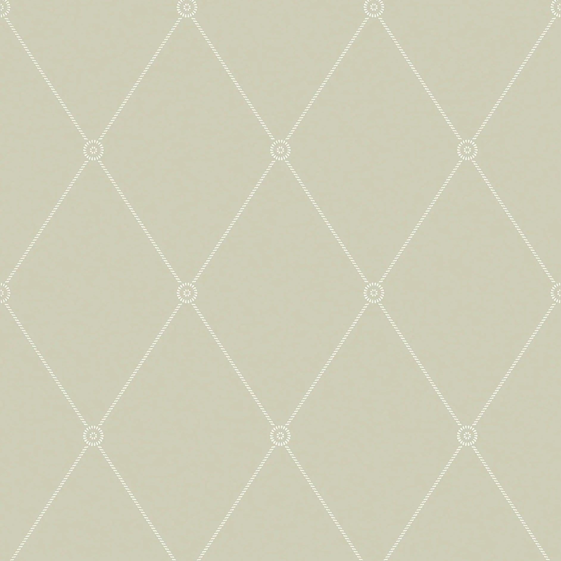 Tapeta ARCHIVE ANTHOLOGY - Large Georgian Rope Trellis oliwkowy Cole & Son    Eye on Design