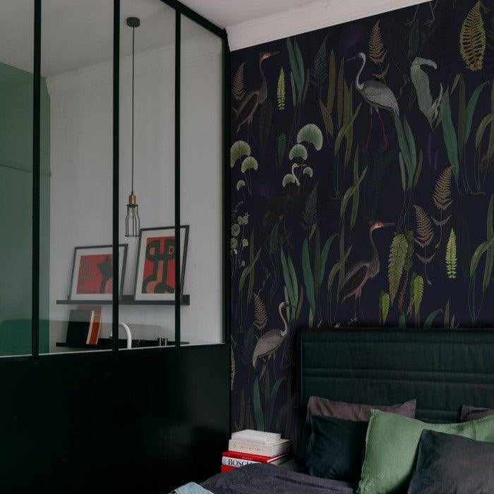 Tapeta Calm Heron Navy Wallcolors    Eye on Design