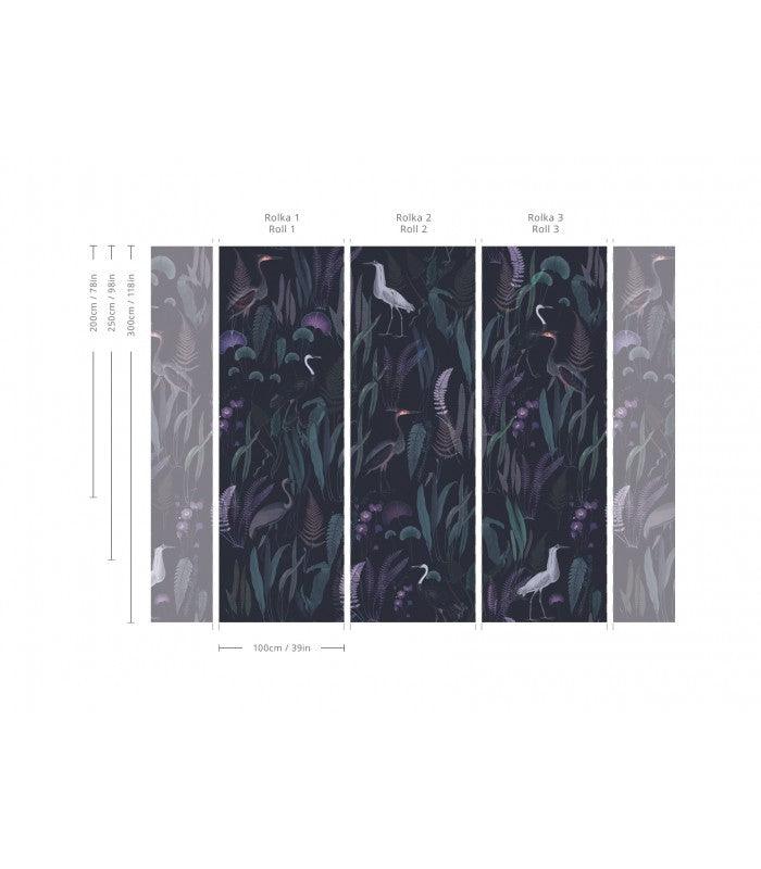 Tapeta Calm Heron Purple Wallcolors    Eye on Design