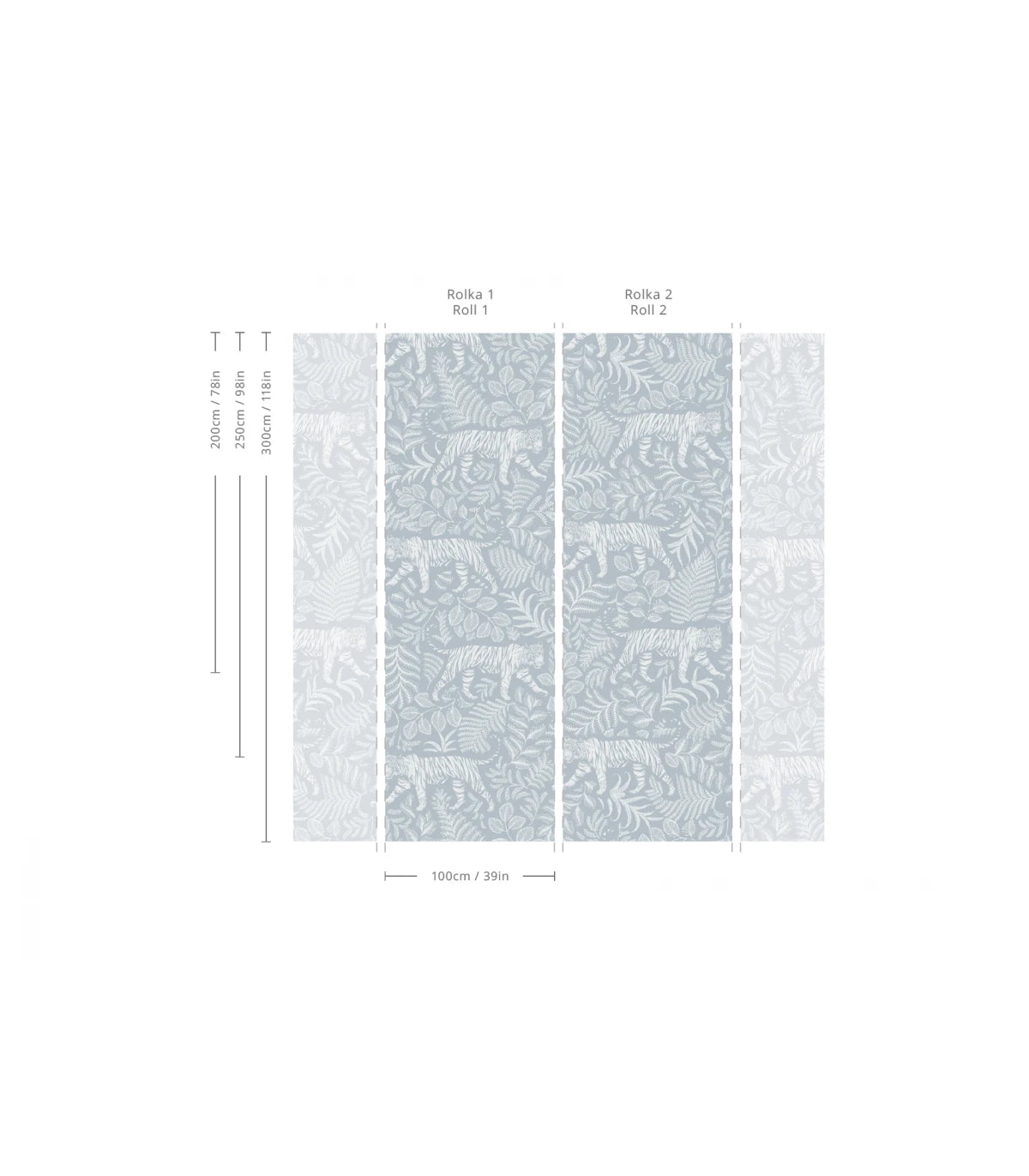 Vlies-Tapete mit Tiermotiv CAMOUFLAGED TIGER BLUE blau