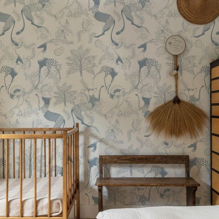 Tapeta Mythical Animals Blue Wallcolors    Eye on Design