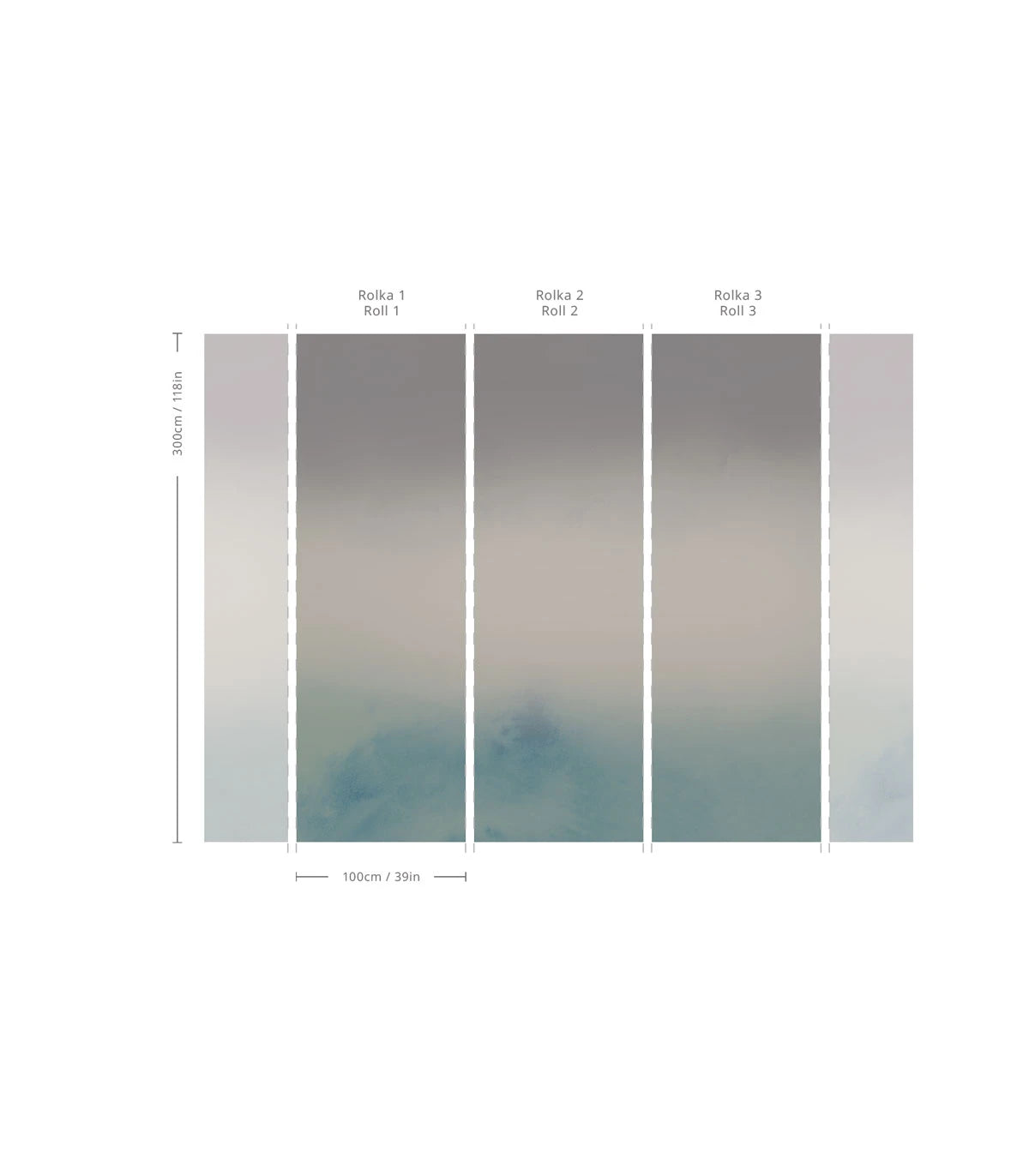 Ombre Gradient Wallpaper Cool Blue