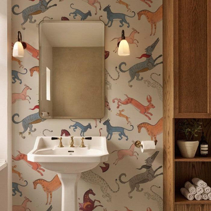 Tapeta Oriental Animals Beige Wallcolors    Eye on Design