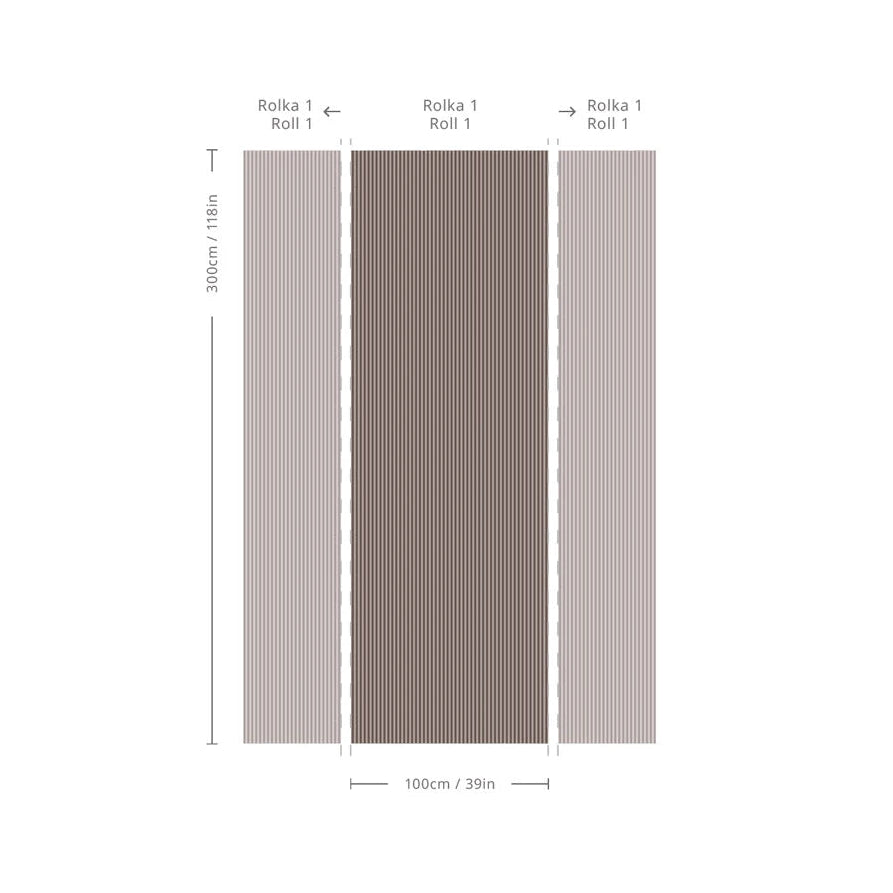 Non-woven wallpaper in stripes STRIPE WHISPER BLUSH powder pink