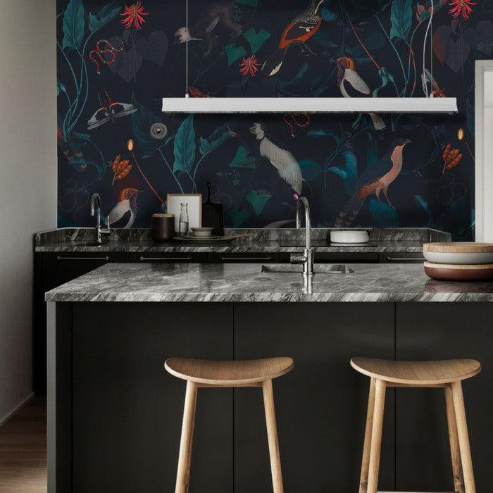 Tapeta TEAL BLUE GARDEN Wallcolors    Eye on Design