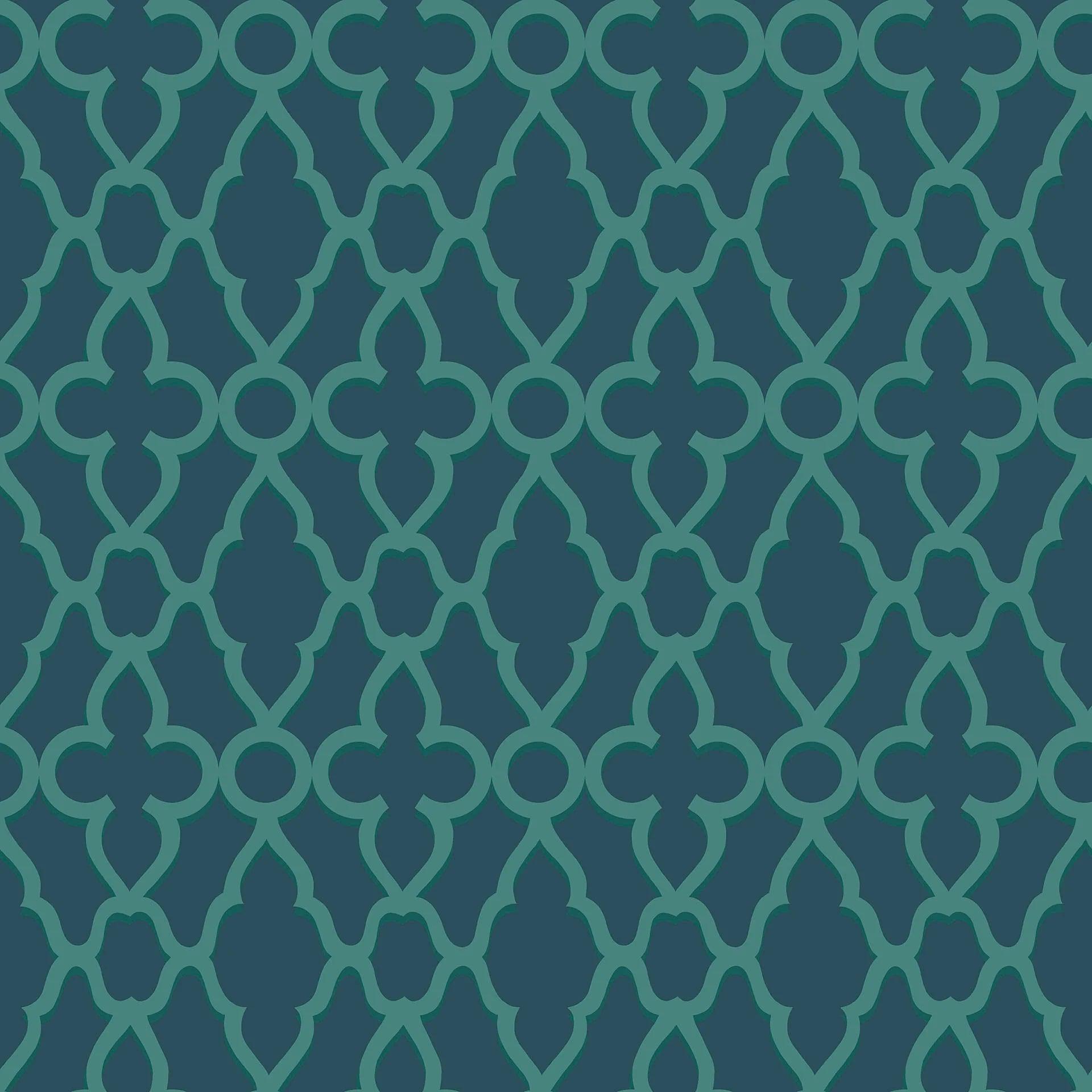 Tapeta THE PEARWOOD COLLECTION - Treillage zielony na granacie Cole & Son    Eye on Design