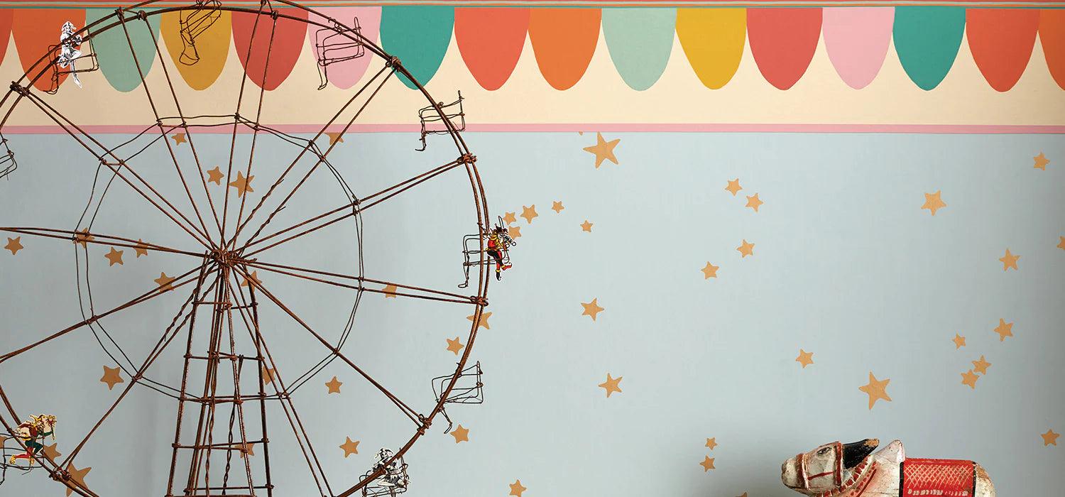 Whimsical Star Pattern Wallpaper - Pink