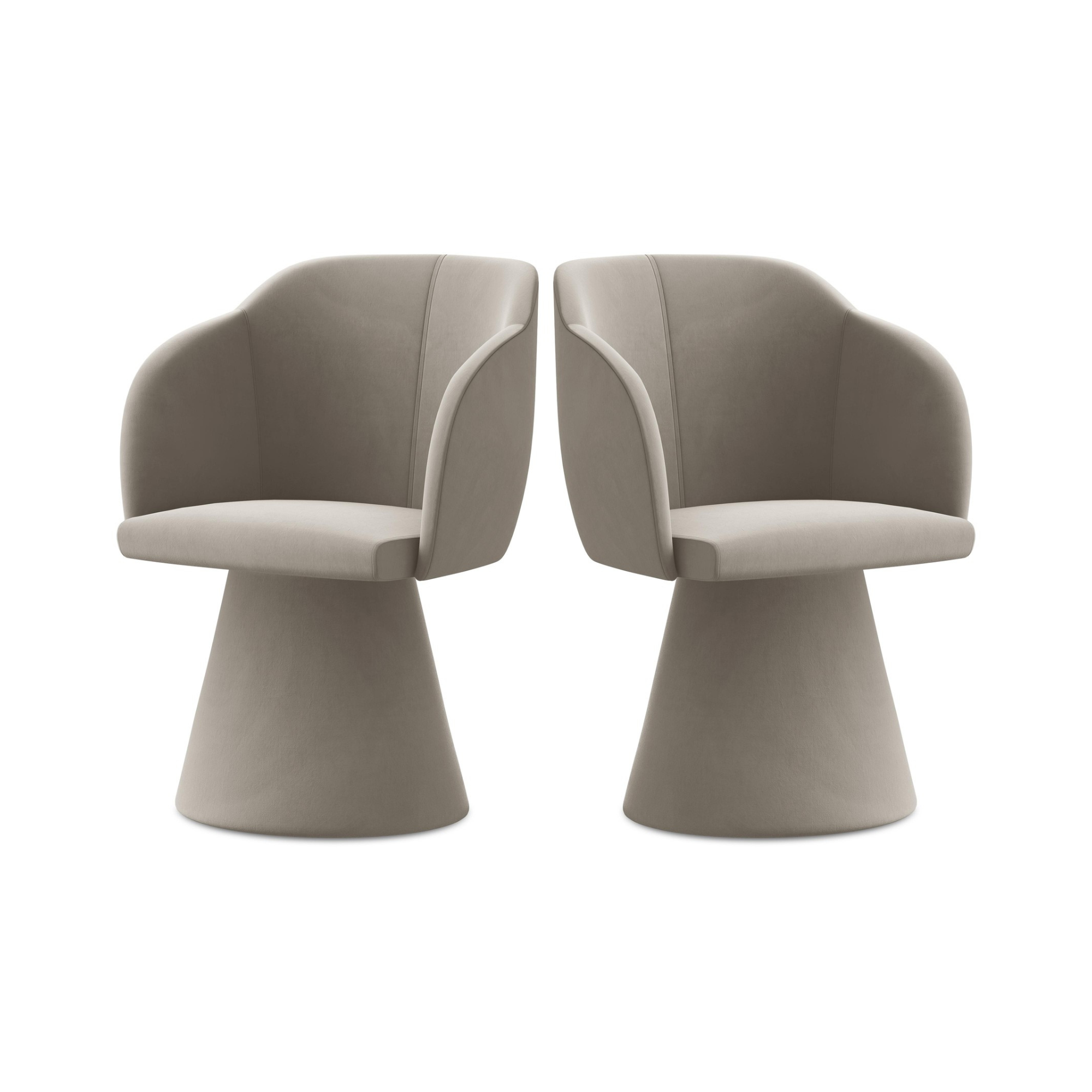 Velvet Chair KANOA taupe