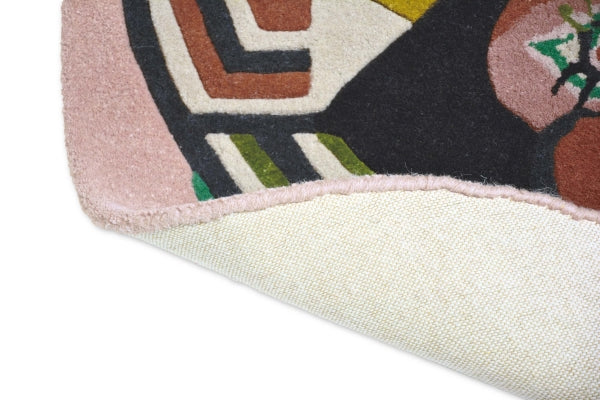 ZODIAC VIRGO runder Teppich beige-grün