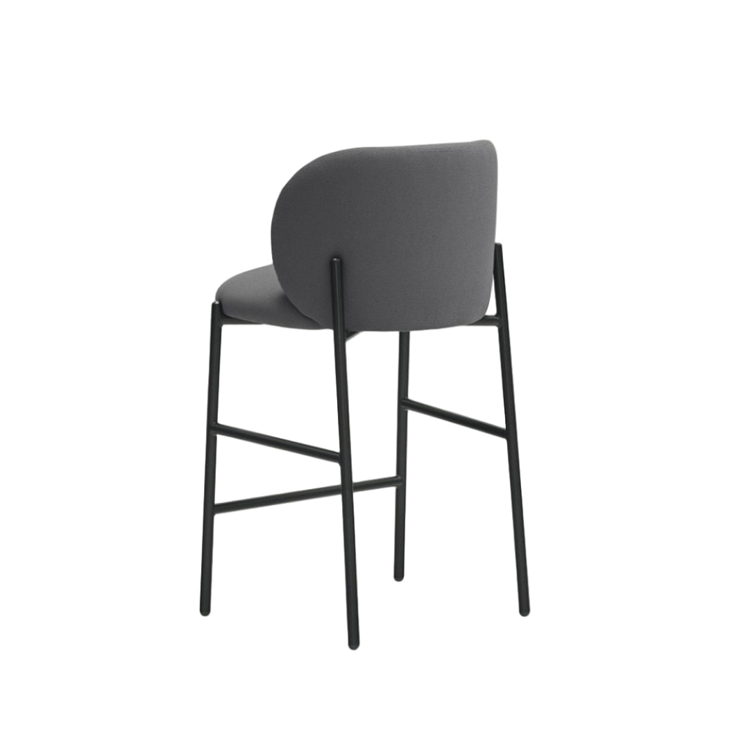 MOGI Dark Gray Bar Stool with Black Base