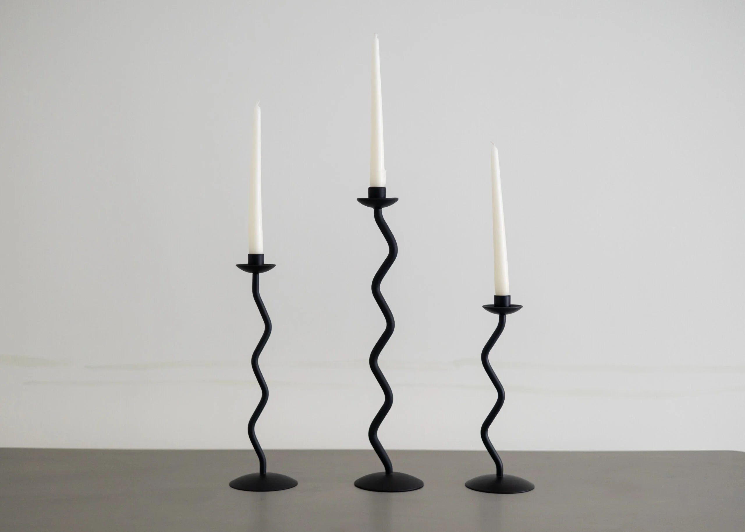 WAVE Steel Candle Holder Set