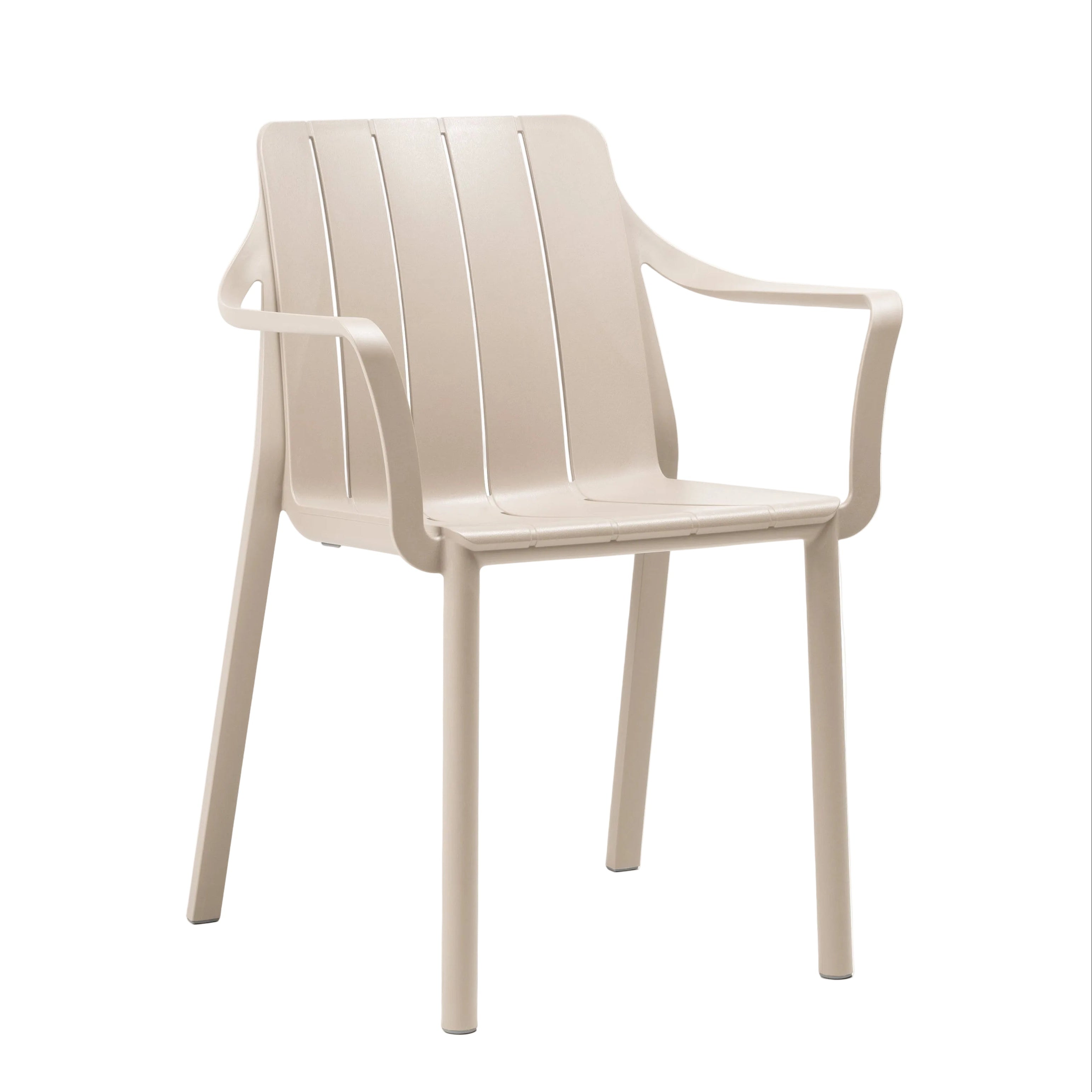 TIBERINA Beige Outdoor Chair with Armrests