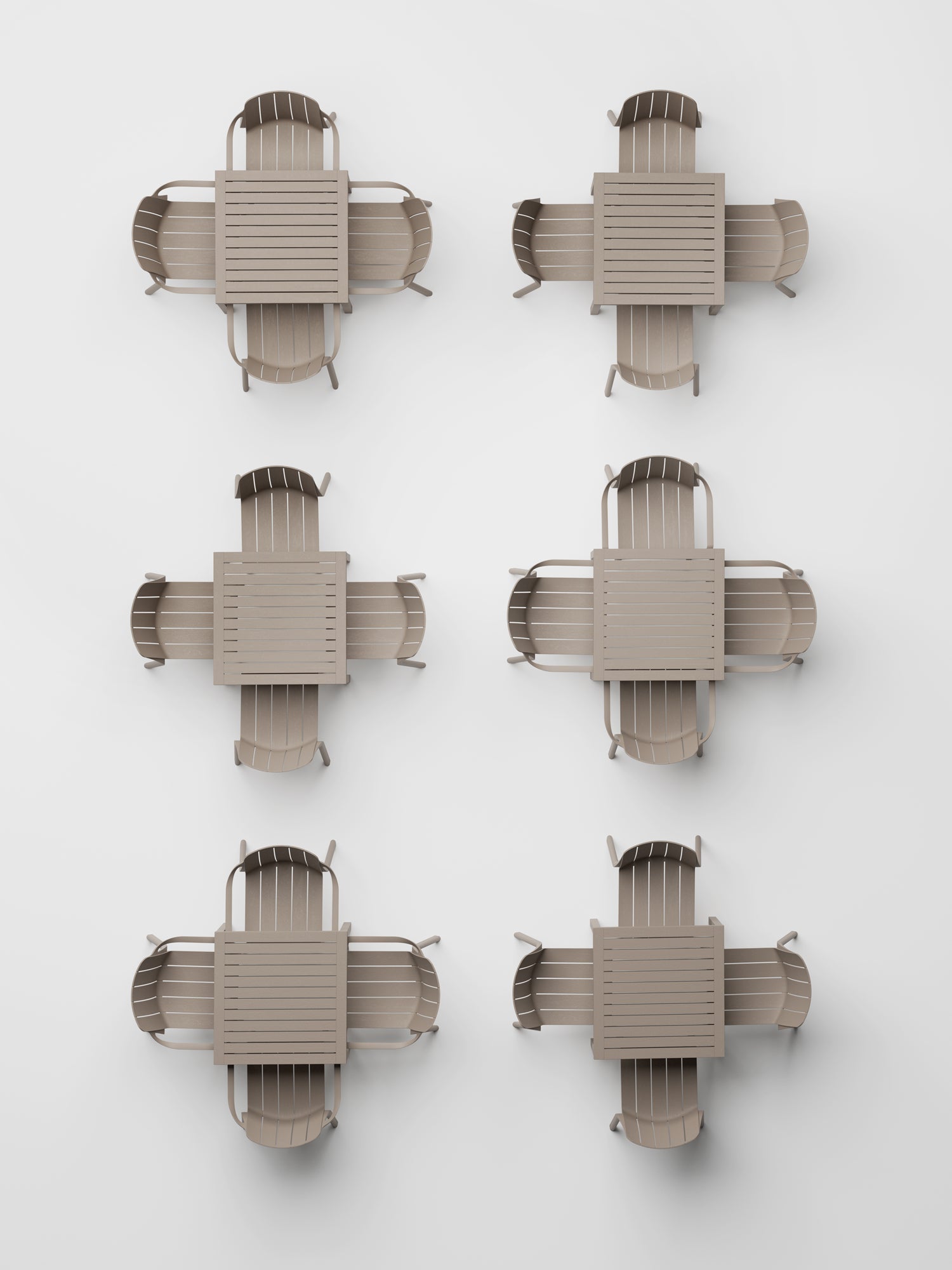 TIBERINA Beige Outdoor Chair with Armrests