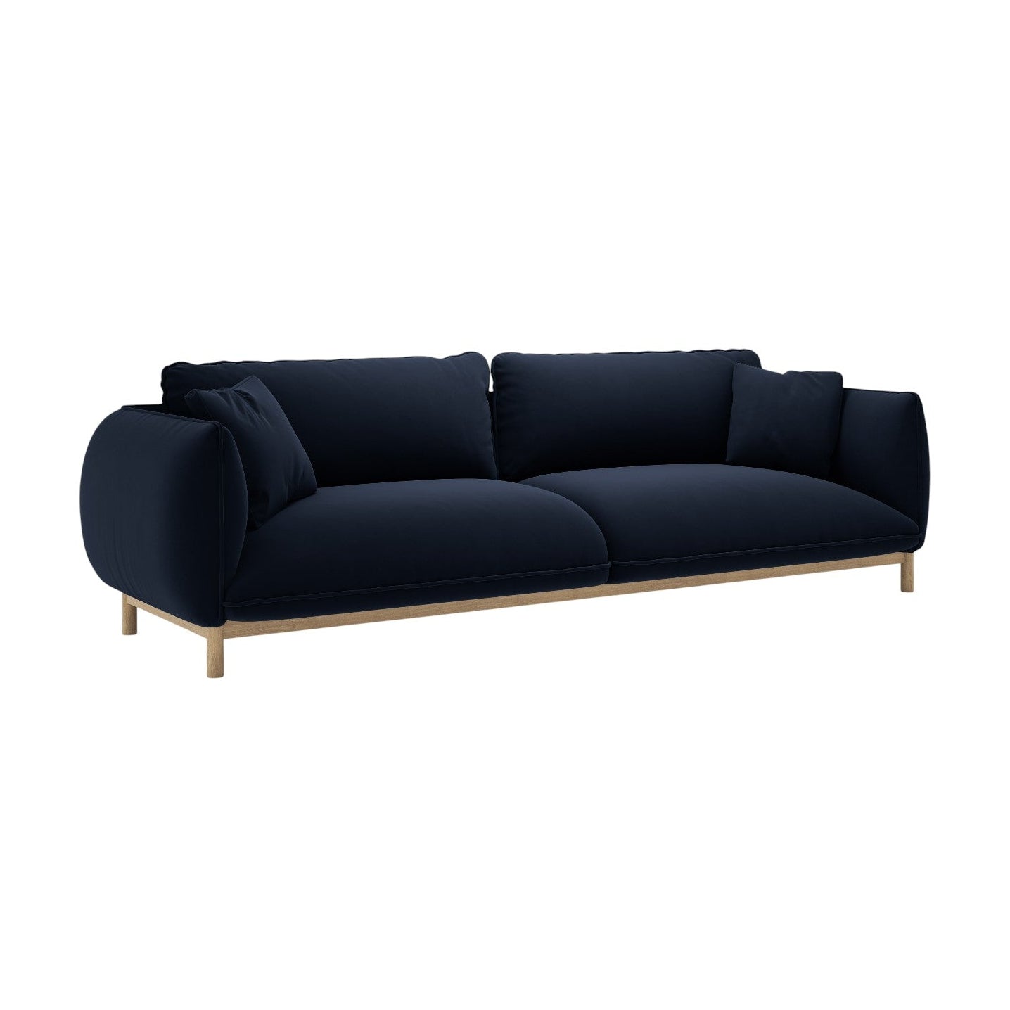 ADA royal blue velvet 4-seater sofa