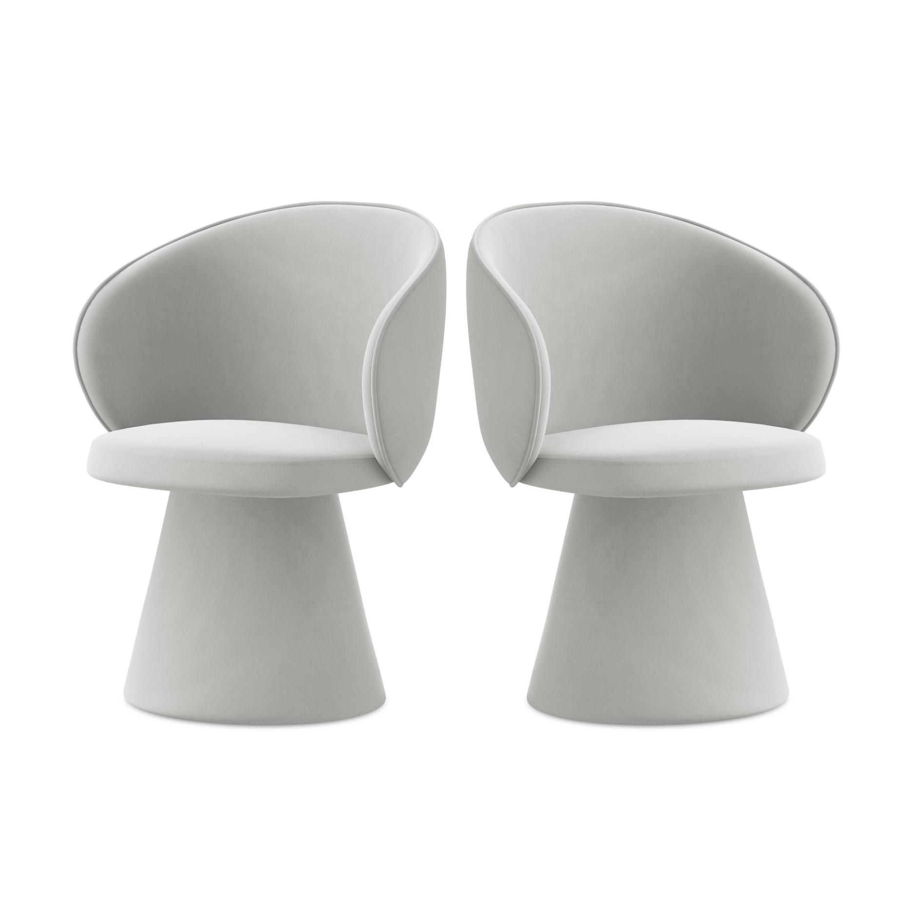 Samtstuhl UALA silber