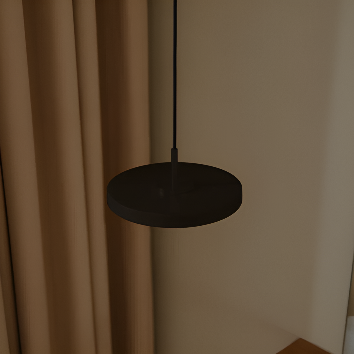 ASTERIA MICRO black pendant lamp with black insert