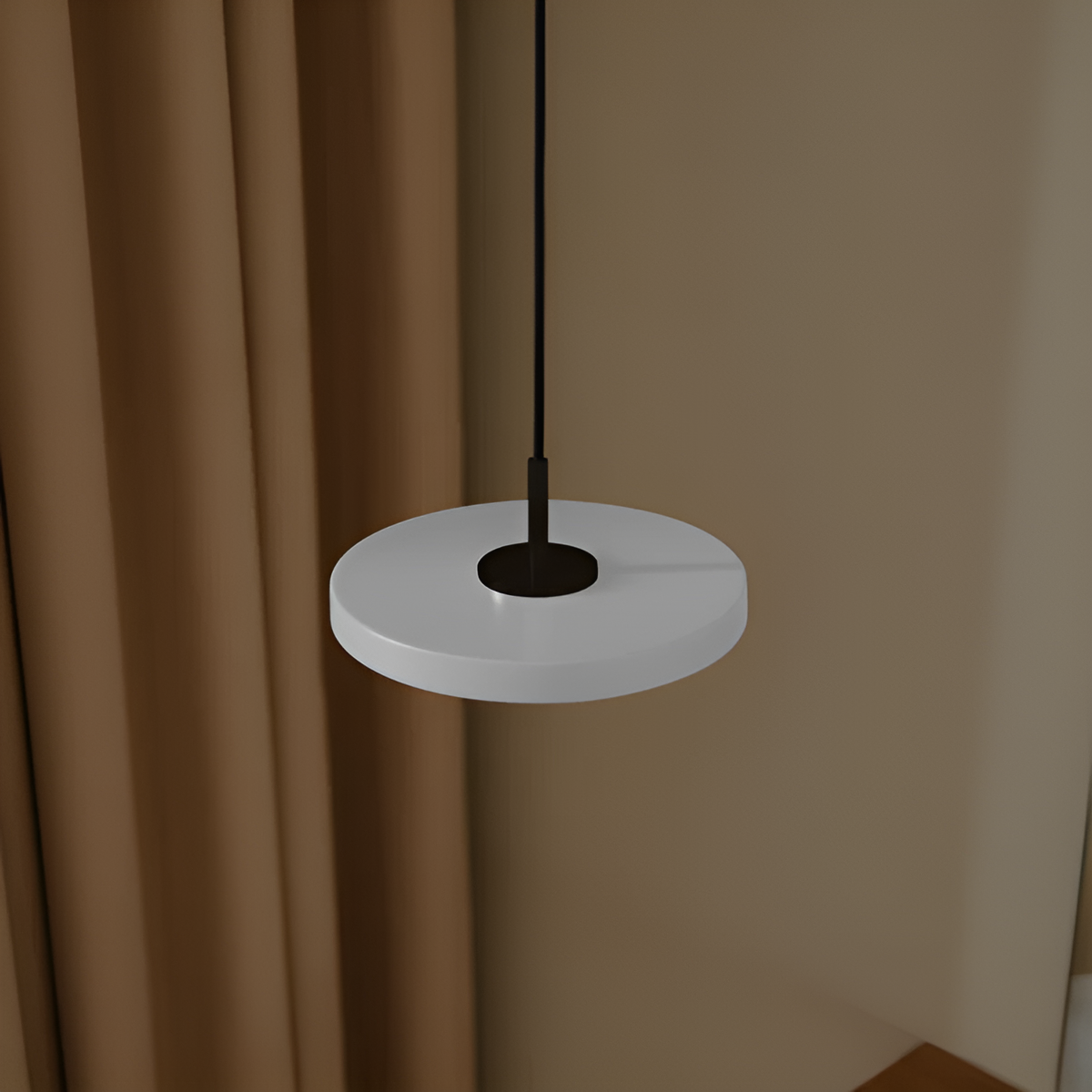 Asteria Micro Pendant Lamp Light Gray with Black Insert