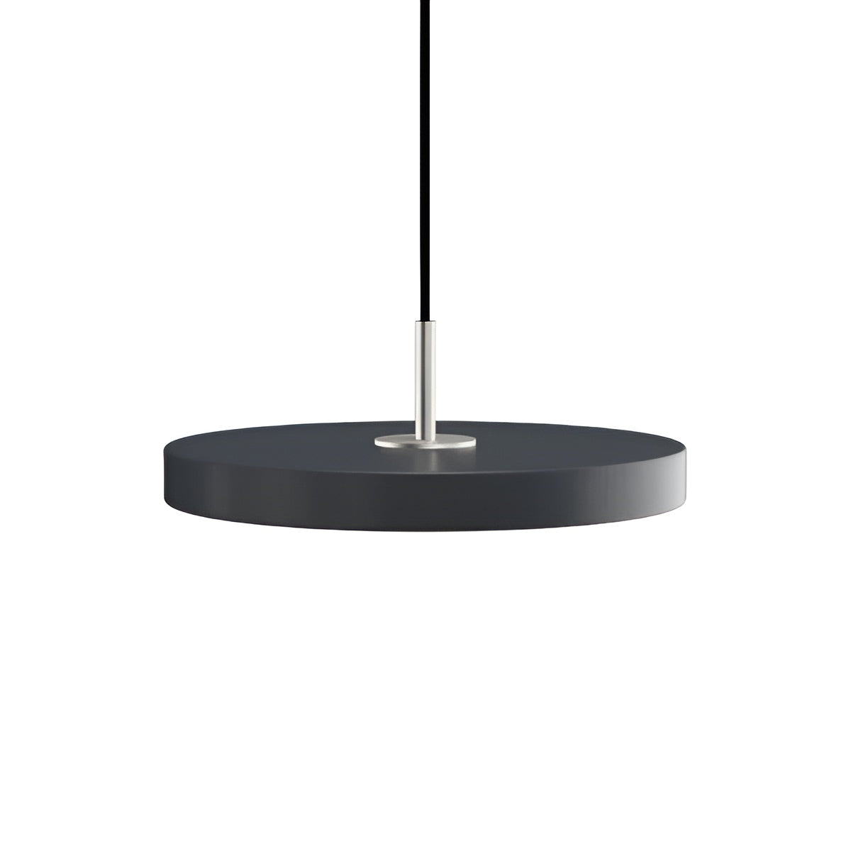 ASTERIA PLUS pendant lamp in anthracite with silver insert