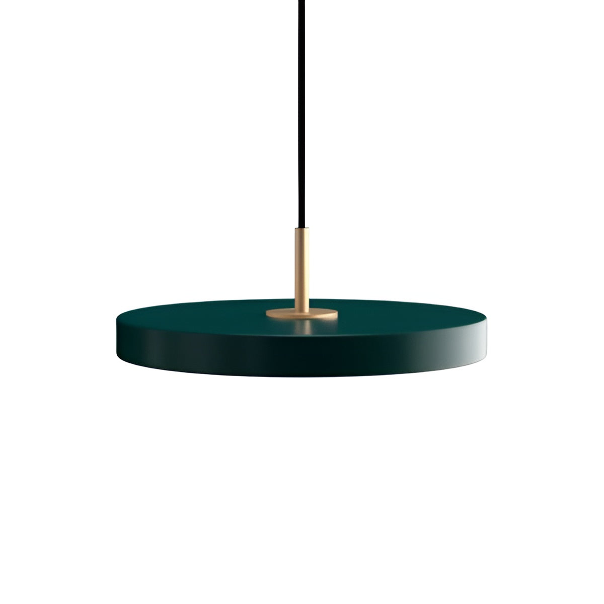 ASTERIA PLUS pendant lamp dark green with gold accent
