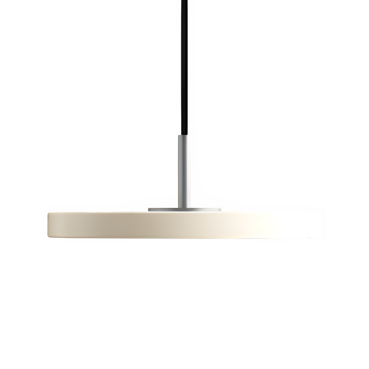 Pendelleuchte ASTERIA MICRO perlmuttfarben mit silbernem Einsatz