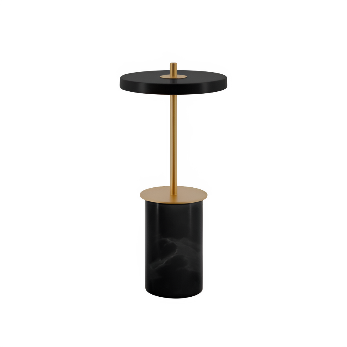 Tischlampe ASTERIA MOVE MINI schwarzer Marmor mit goldener Einlage