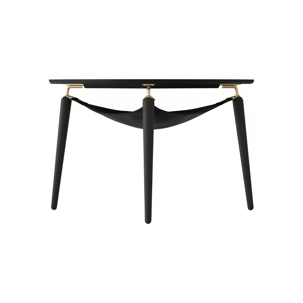HANG OUT coffee table black oak with golden supports