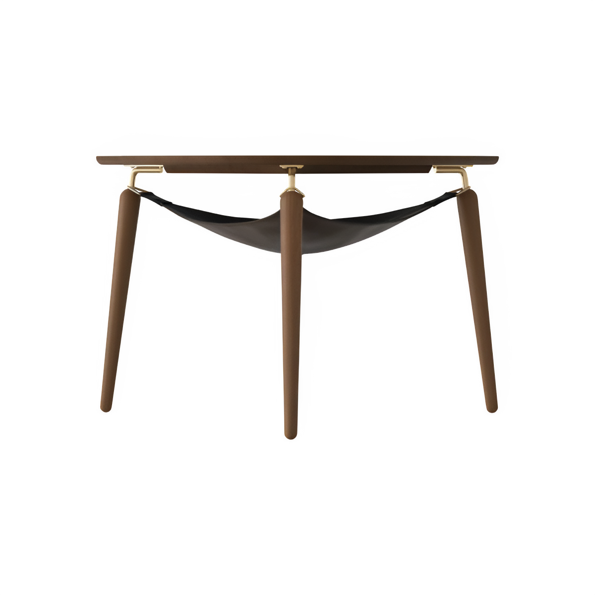 HANG OUT coffee table dark oak with golden supports