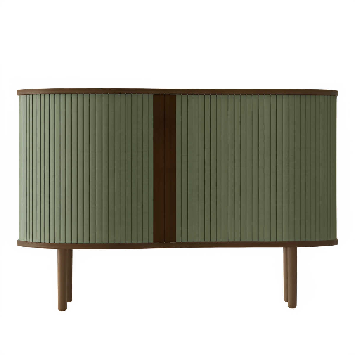 AUDACIOUS chest of drawers green with dark oak