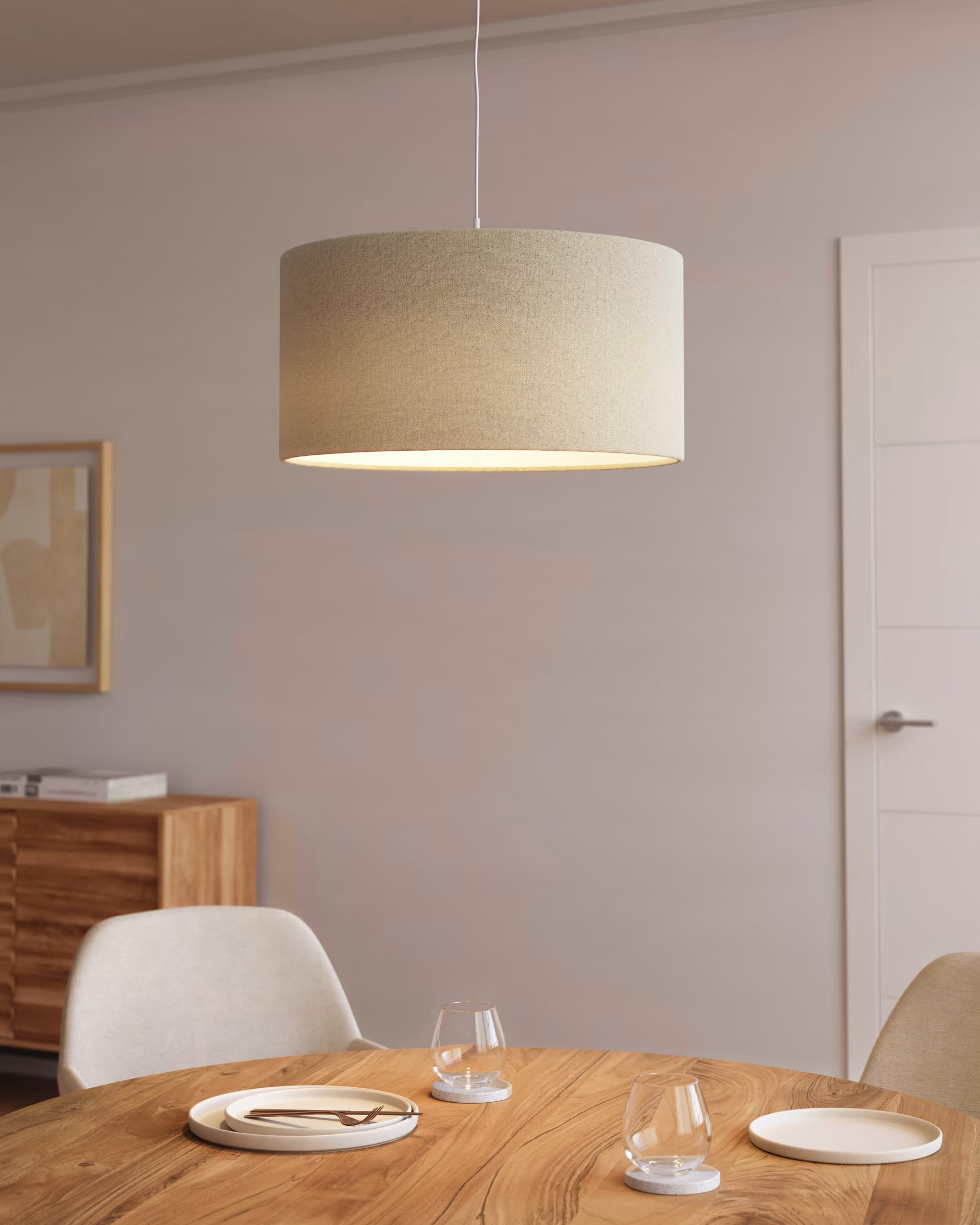 Lampa wisząca NAZLI beżowy La Forma    Eye on Design