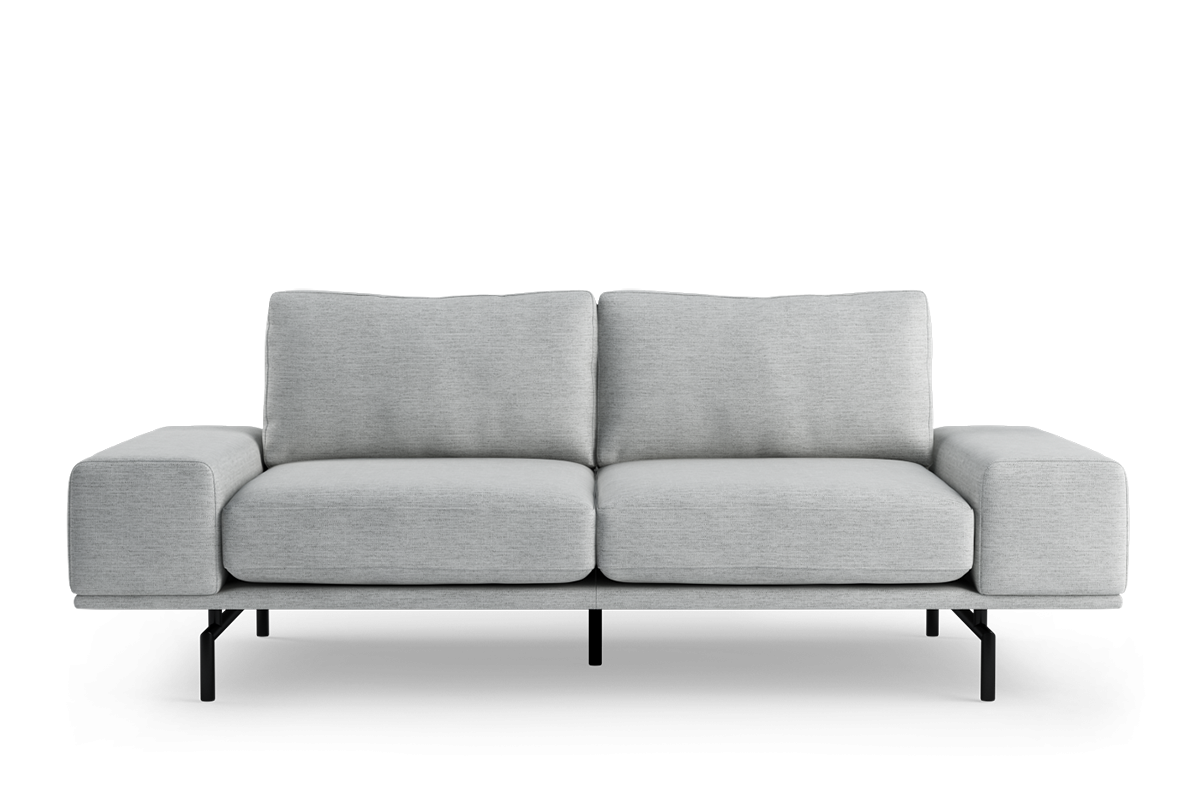 2-Seater Sofa BRIXTON Upholstered with Black Base