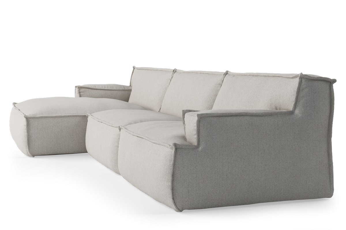 Modularer 4-Sitzer Links-Nischen-Sofa DRIFTER gepolstert