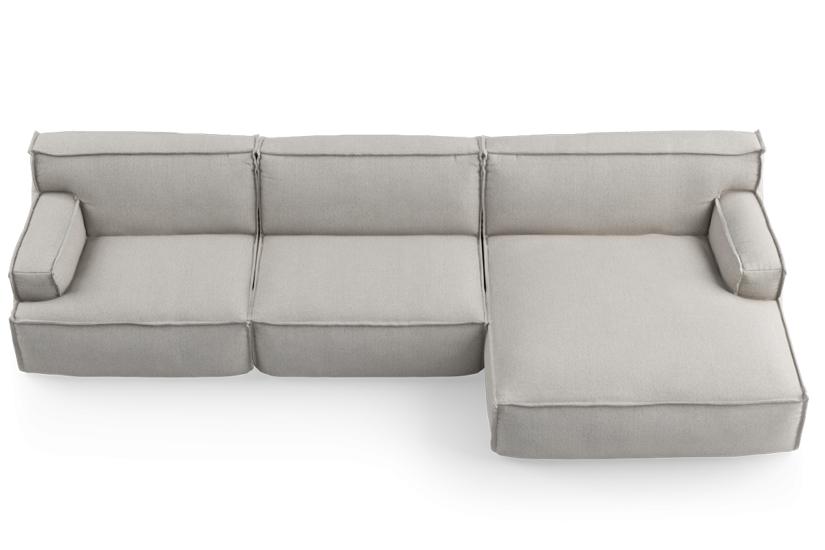 Modularer 4-Sitzer Ecksofa rechts DRIFTER gepolstert