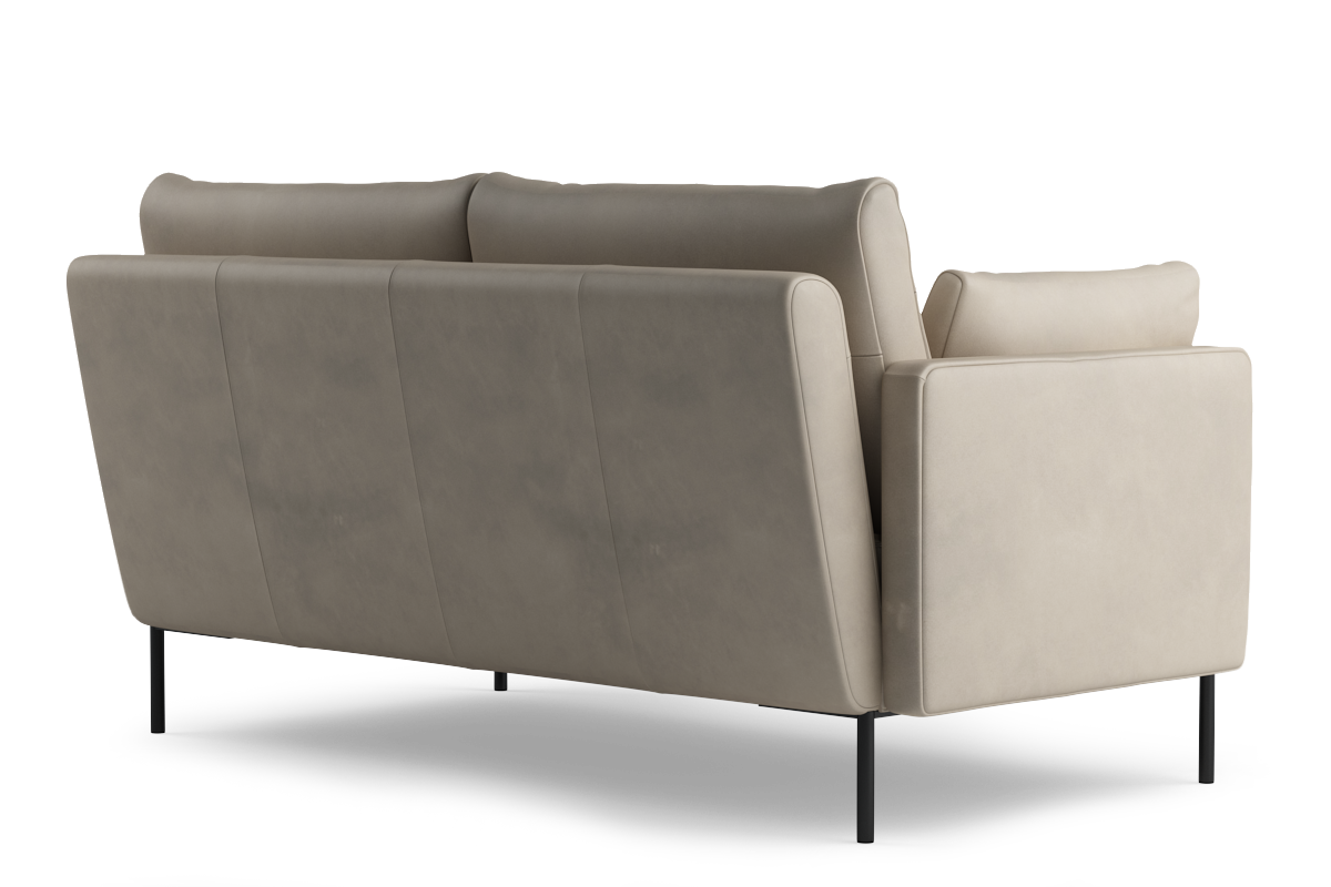 DUNE Upholstered 2-Seater Sofa with Black Base
