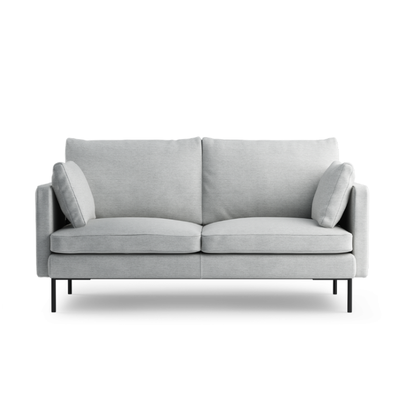 DUNE Upholstered 2-Seater Sofa with Black Base