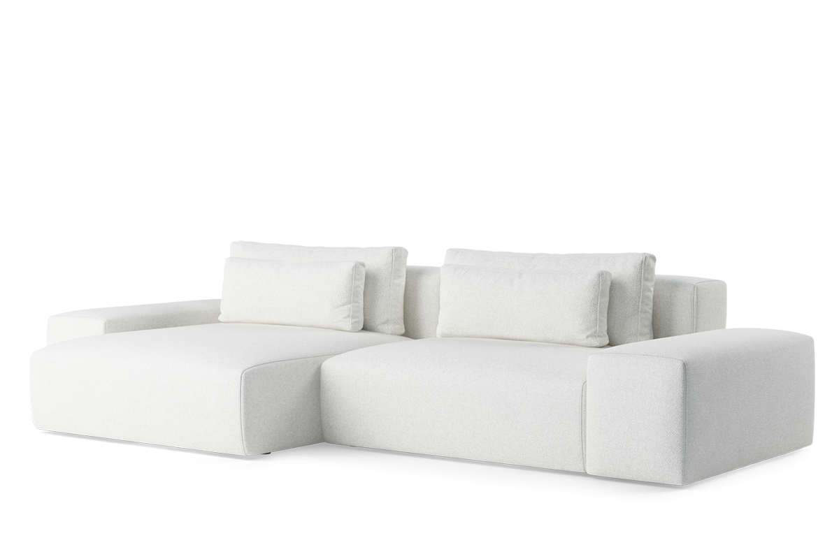 Modularer 3-Sitzer-Ecksofa links FLAVIO gepolstert