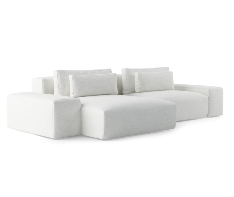 Modularer 3-Sitzer-Ecksofa links FLAVIO gepolstert