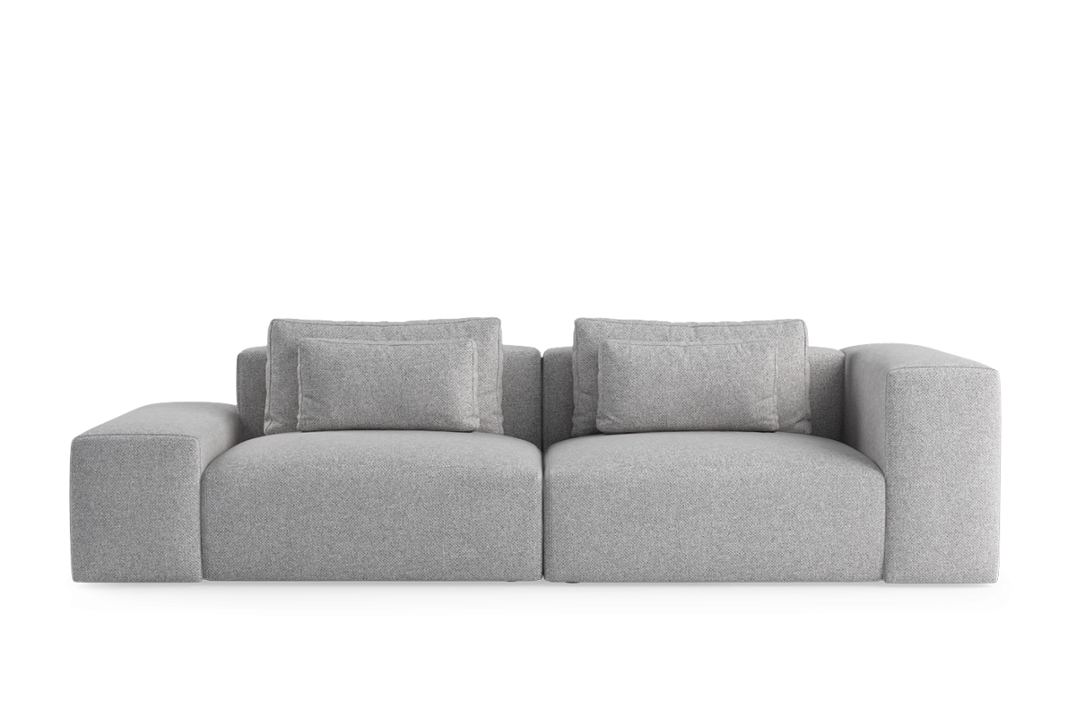 Modulares 4-Sitzer Sofa rechts FLAVIO gepolstert