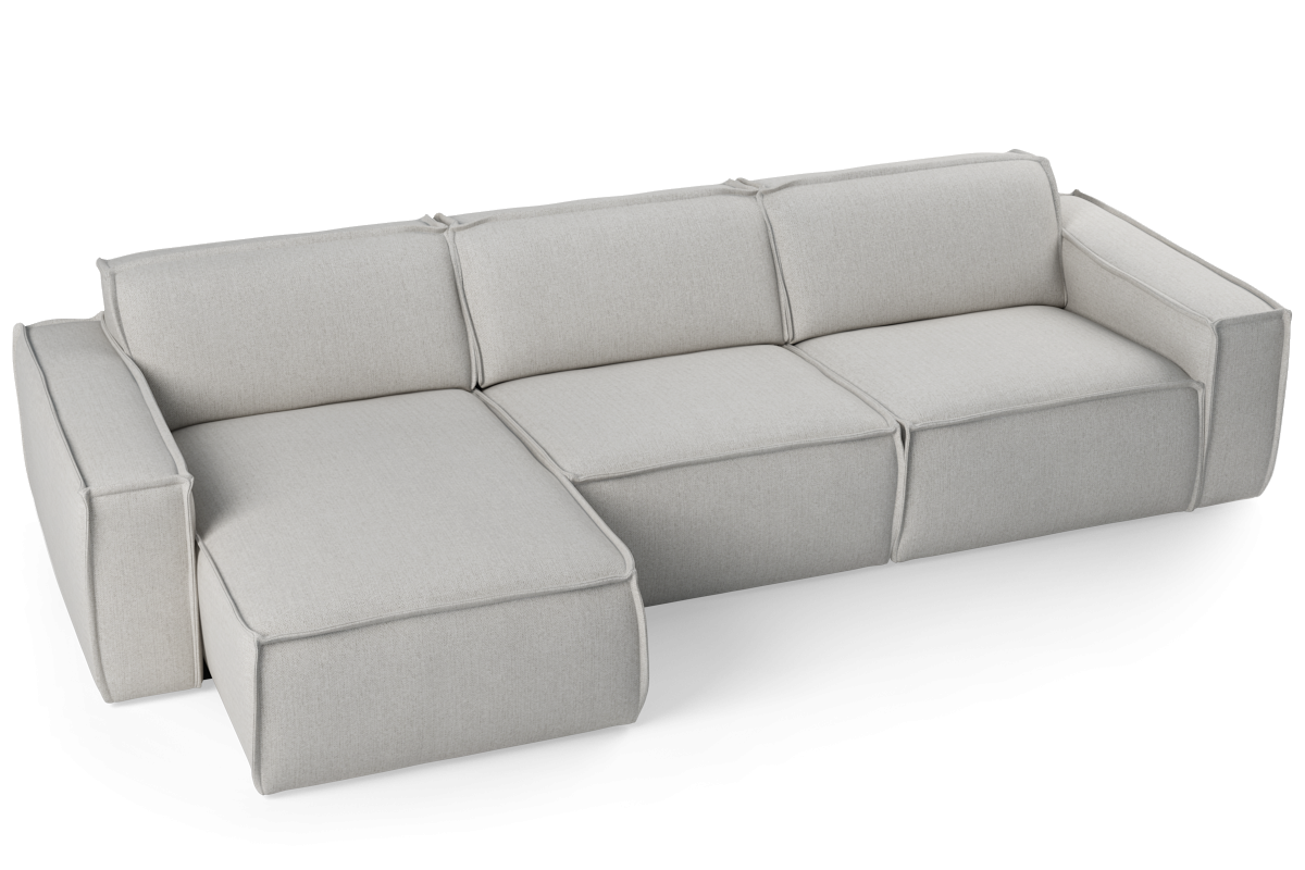 LUMO Upholstered Left-Hand Modular Sofa for 4 People