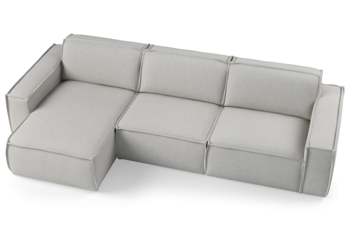 LUMO Upholstered Left-Hand Modular Sofa for 4 People
