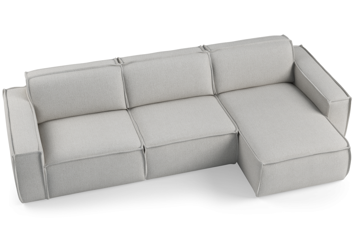 Modularer 4-Sitzer Ecksofa rechts LUMO gepolstert