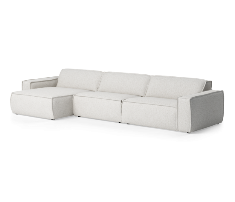 Modularer 5-Sitzer-Ecksofa LUMO, linksseitig, gepolstert
