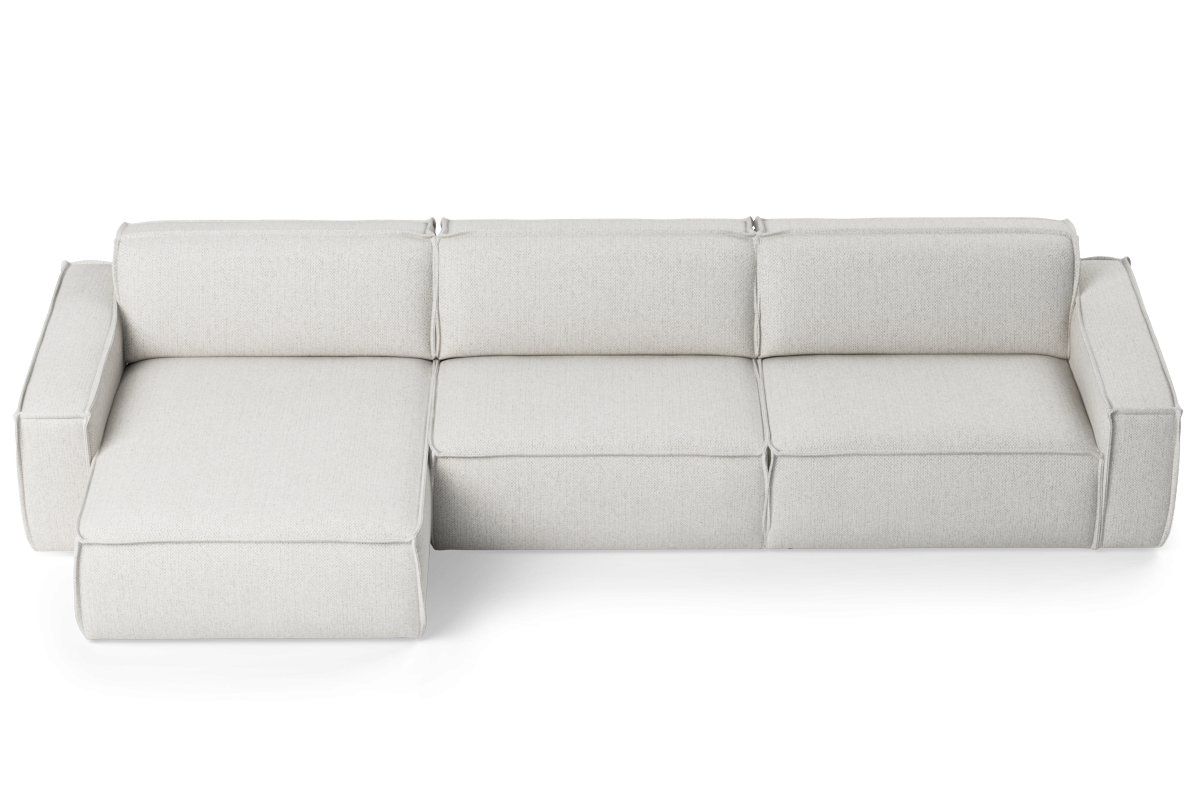 Modularer 5-Sitzer-Ecksofa LUMO, linksseitig, gepolstert