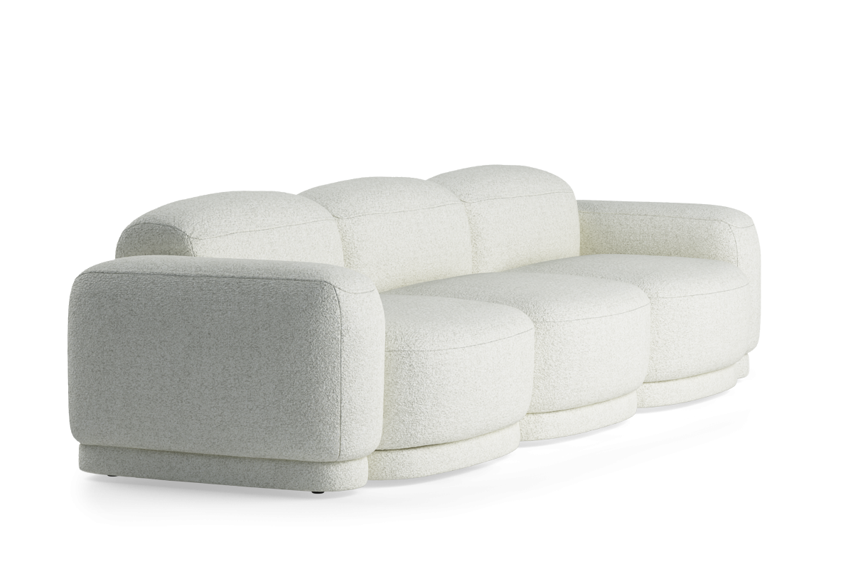 Modulares 3-Sitzer Sofa REM, gepolstert
