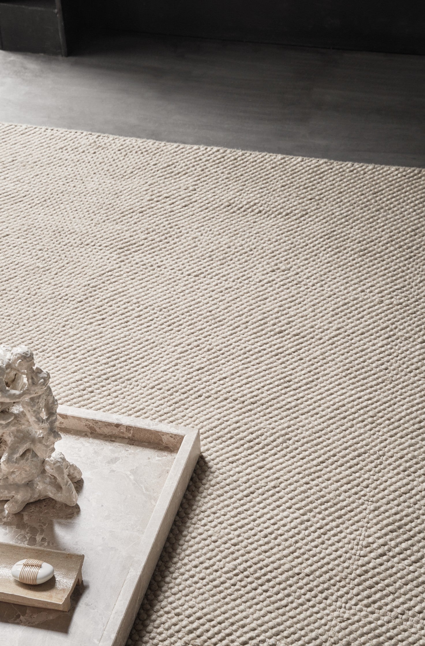 Teppich 143 beige Wolle