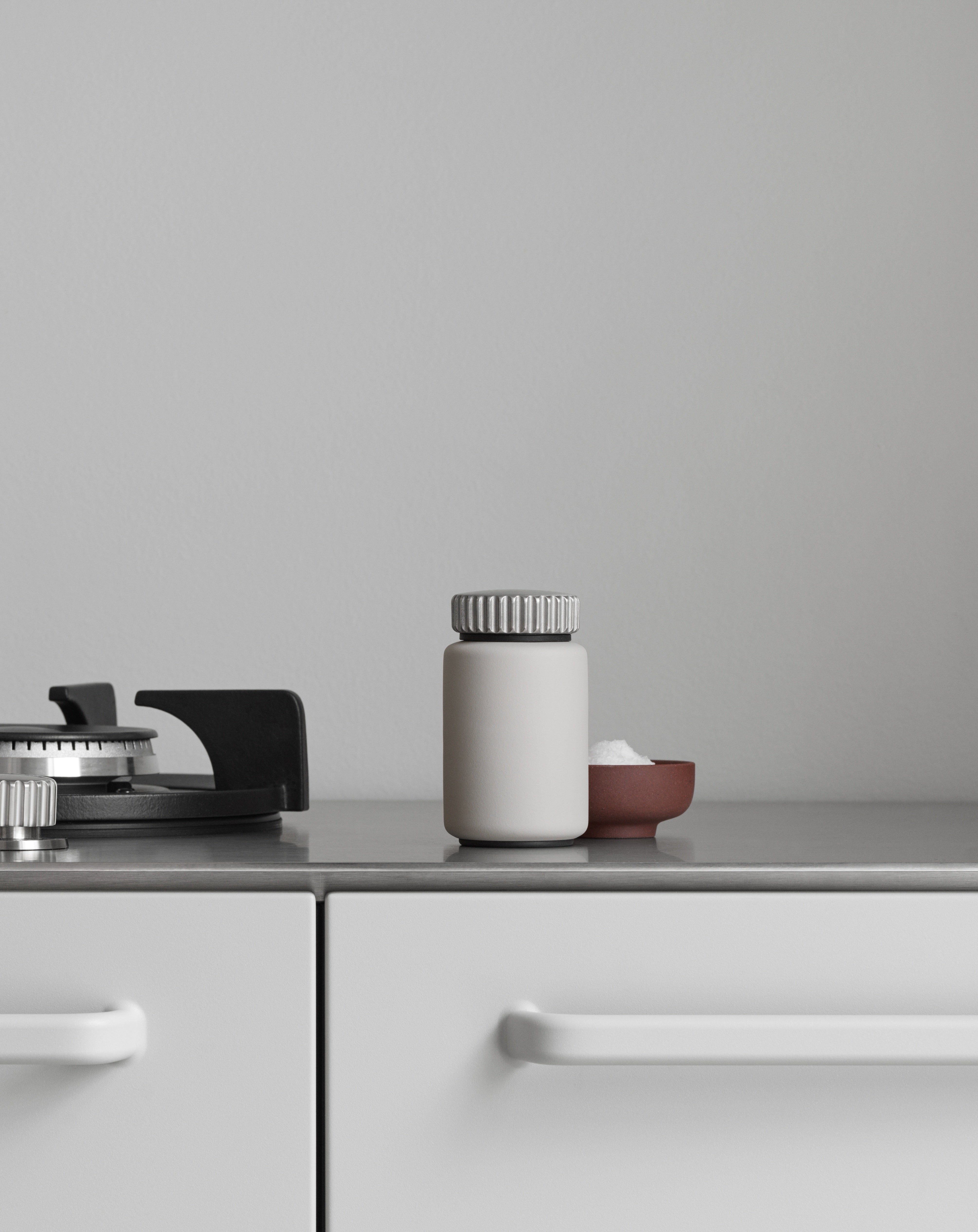 VIPP Black and Gray Salt and Pepper Shaker Set