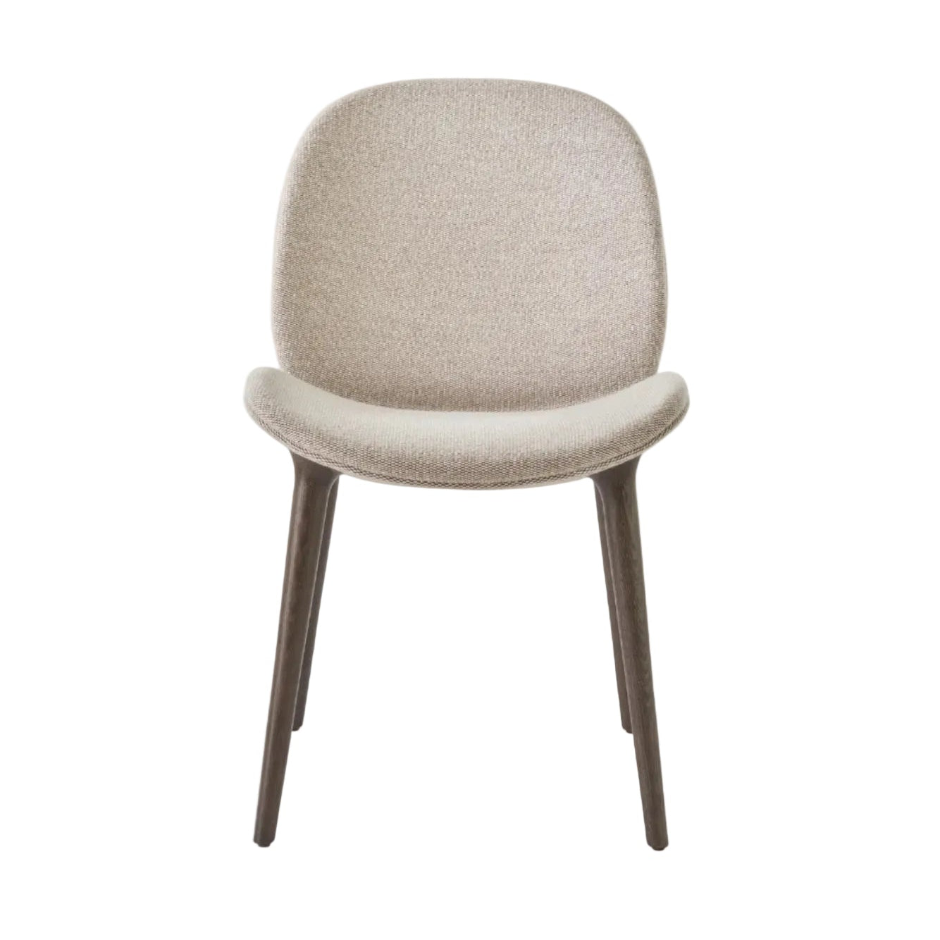 Stuhl LODGE beige mit dunklem Eichenfuß