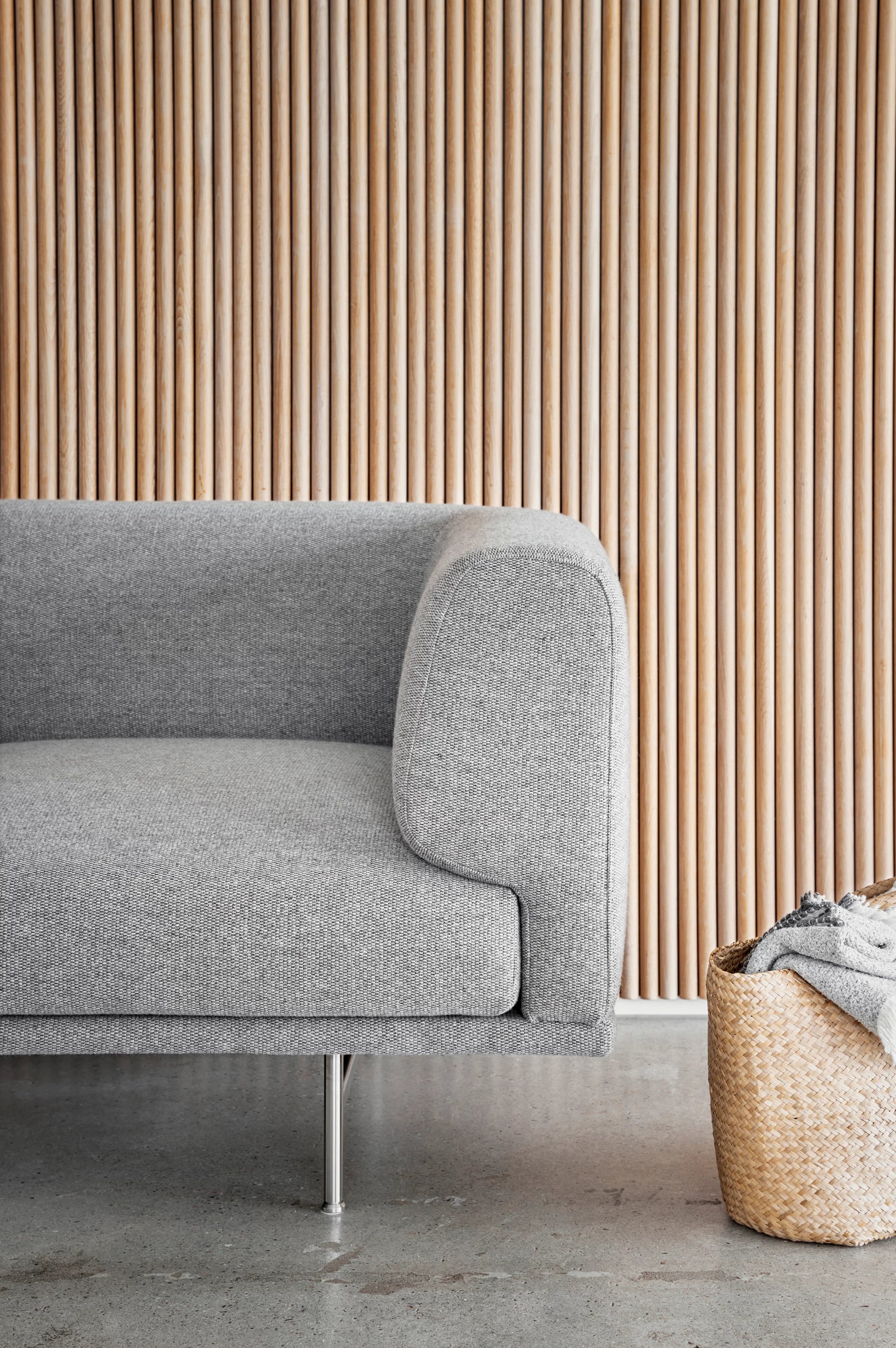 Sofa 3-sitzig CHIMNEY braun Boucle mit schwarzem Gestell