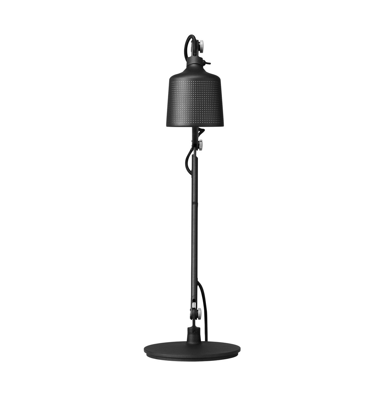 Lampa biurkowa 521 czarny metal – szkło