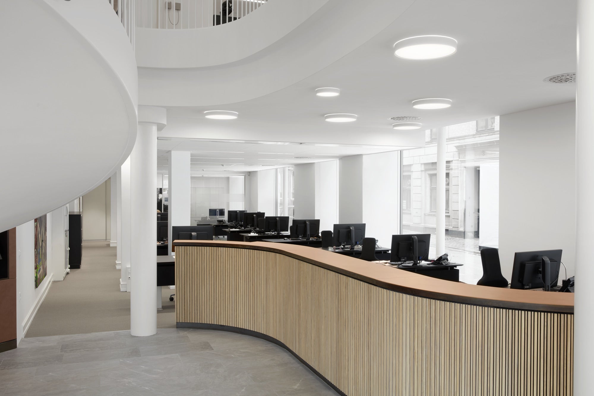 Deckenleuchte LP SLIM ROUND SEMI-RECESSED rohes Aluminium